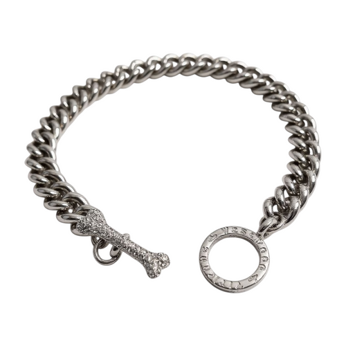 Vivienne Westwood Vintage Silver Crystal Bone Choker Necklace