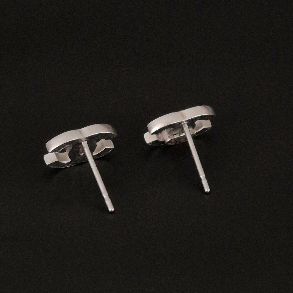 Chanel Silver Crystal CC Earrings - with Box - The Luxury VintageChanel Silver Crystal CC Earrings - with BoxThe Luxury VintageChanel Silver Crystal CC Earrings - with Box